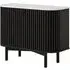 Soho 2 Door Slatted Small Sideboard - Black, Marble