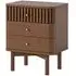 Soho 3 Drawer Bedside Table - Dark Brown, Oak