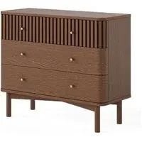 Soho 3 Drawer Chest - Dark Brown, Oak