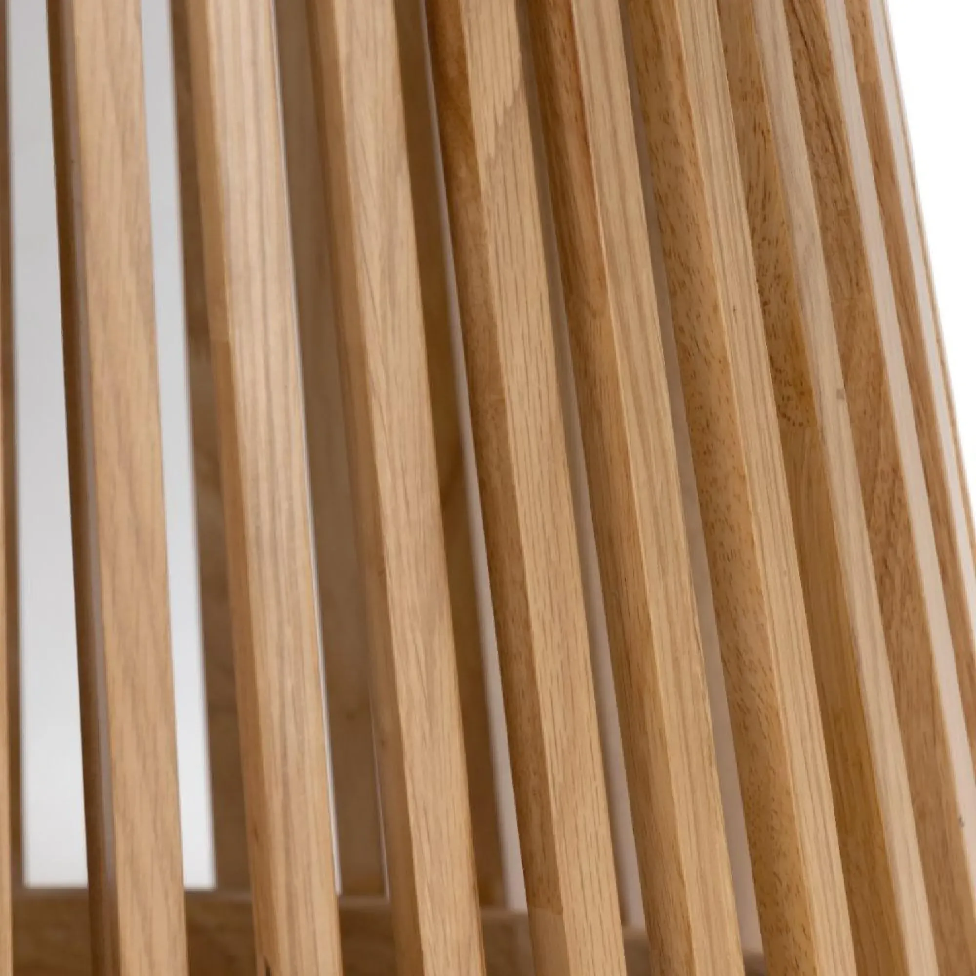 Soho 4 Seater Round Dining Table with Slatted Base - Oak