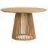 Soho 4 Seater Round Dining Table with Slatted Base - Oak