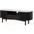 Soho Black 130cm TV Unit with Storage - Black, Marble
