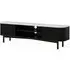 Soho Black 180cm TV Unit with Storage - Black, Marble