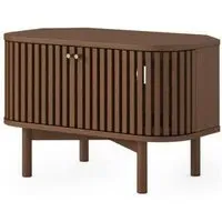 Soho Corner TV Unit with Storage - Dark Brown, Oak