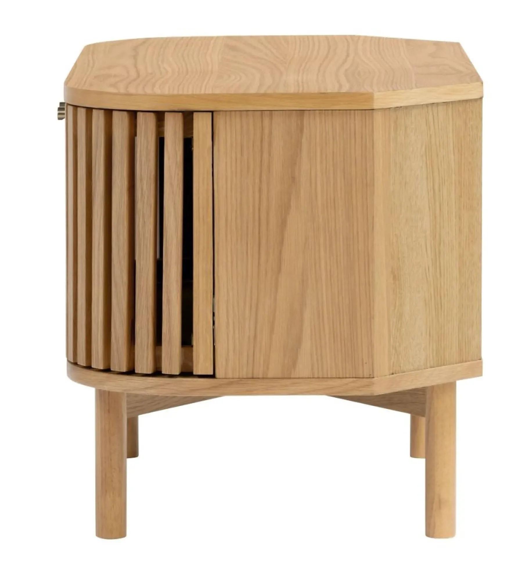 Soho Corner TV Unit with Storage - Natural, Oak