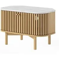 Soho Corner TV Unit with Storage - Natural, Oak