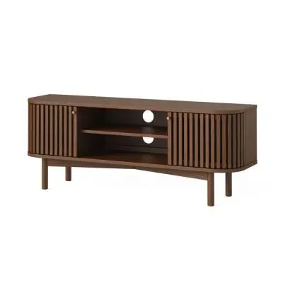 Soho Dark Oak 130cm TV Unit with Storage - Dark Brown image
