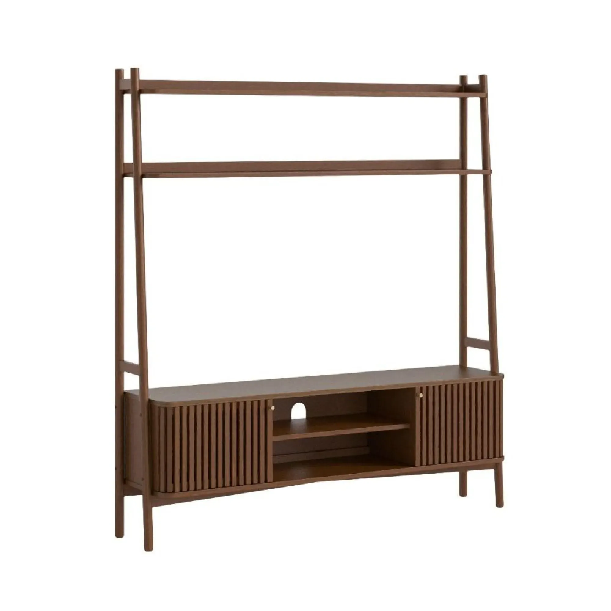 Soho Dark Oak 165cm TV Unit with Storage - Dark Brown