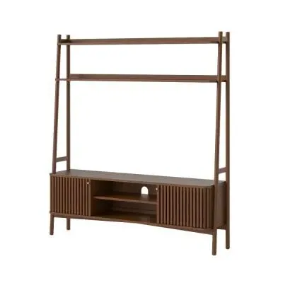 Soho Dark Oak 165cm TV Unit with Storage - Dark Brown image
