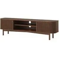 Soho Dark Oak 180cm TV Unit with Storage - Dark Brown