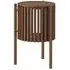 Soho Dark Oak Round Side Table with Storage - Dark Brown, Oak