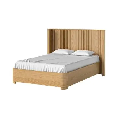 Soho Double Slatted Bed Frame - Natural, Oak