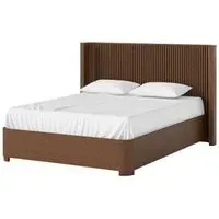 Soho King Size Slatted Bed Frame - Dark Brown, Oak