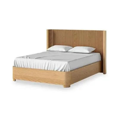 Soho King Size Slatted Bed Frame - Natural, Oak