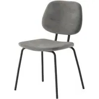 Soho Lily Dining Chair Set of 2 - Grey, Velvet