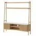 Soho Oak 165cm TV Unit with Storage - Natural, White Marble
