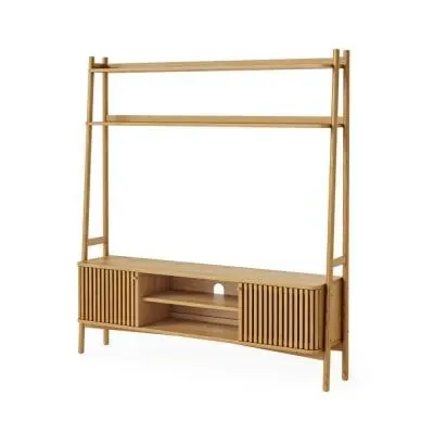 Soho Oak 165cm TV Unit with Storage - Natural