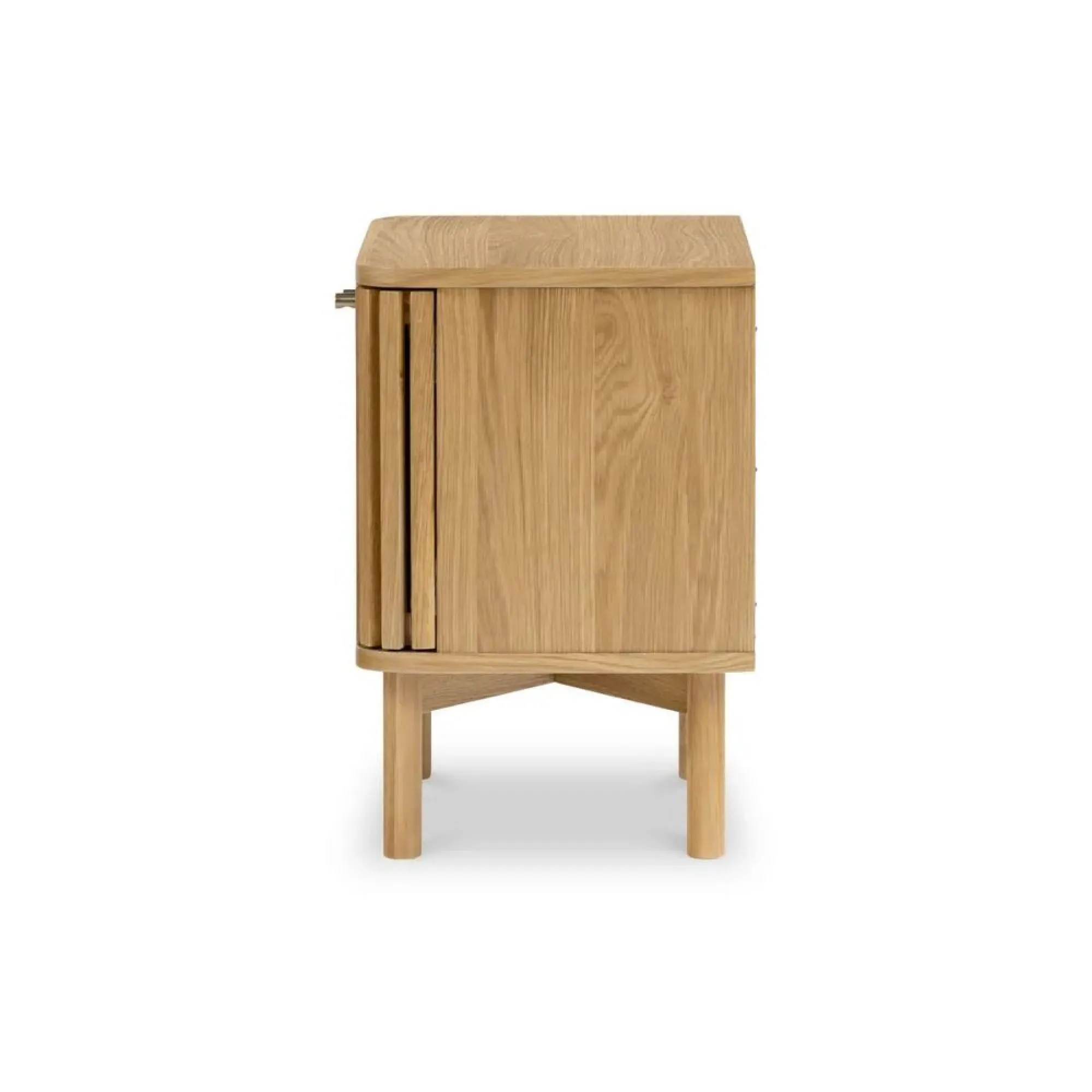 Soho Oak 2 Door Slatted Bedside Table - Natural