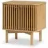 Soho Oak 2 Door Slatted Bedside Table - Natural