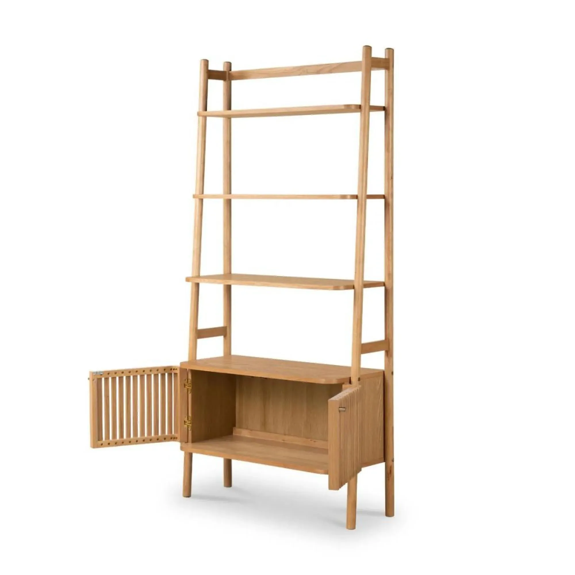 Soho Oak 2 Door Slatted Bookcase - Natural