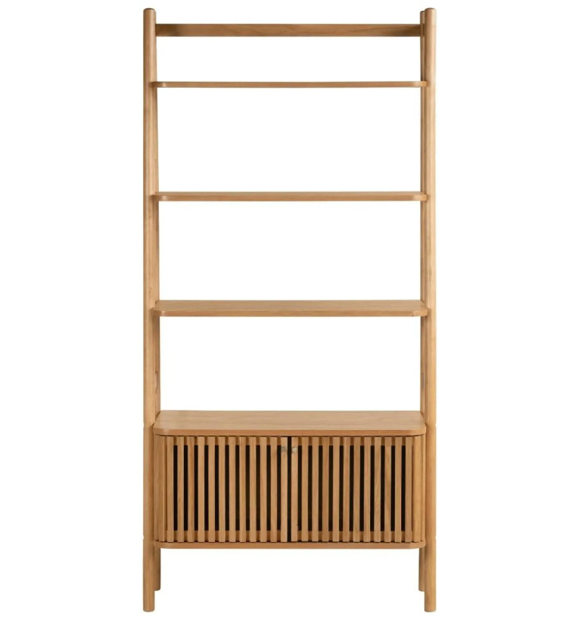 Soho Oak 2 Door Slatted Bookcase - Natural