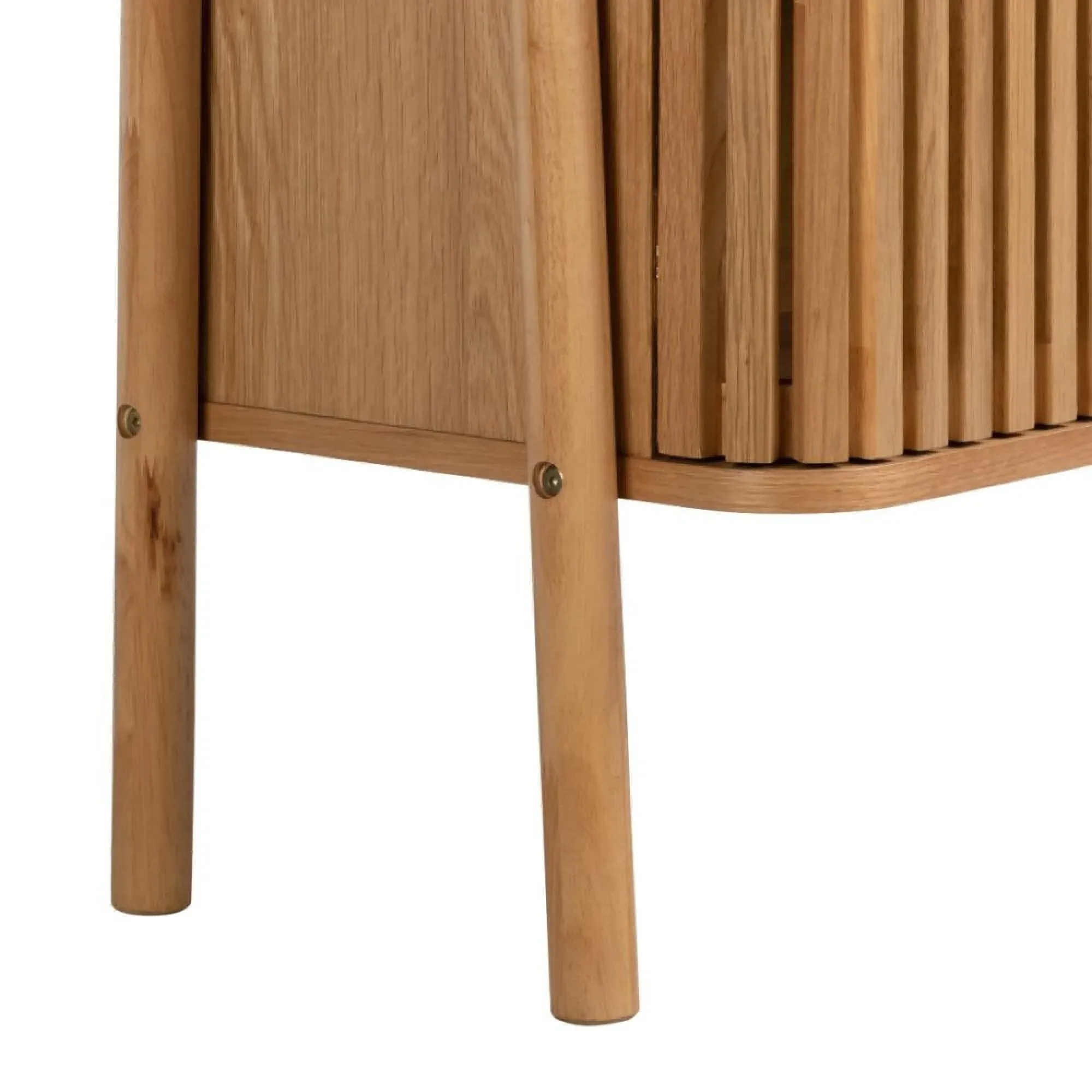 Soho Oak 2 Door Slatted Bookcase - Natural