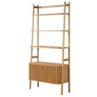 Soho Oak 2 Door Slatted Bookcase - Natural
