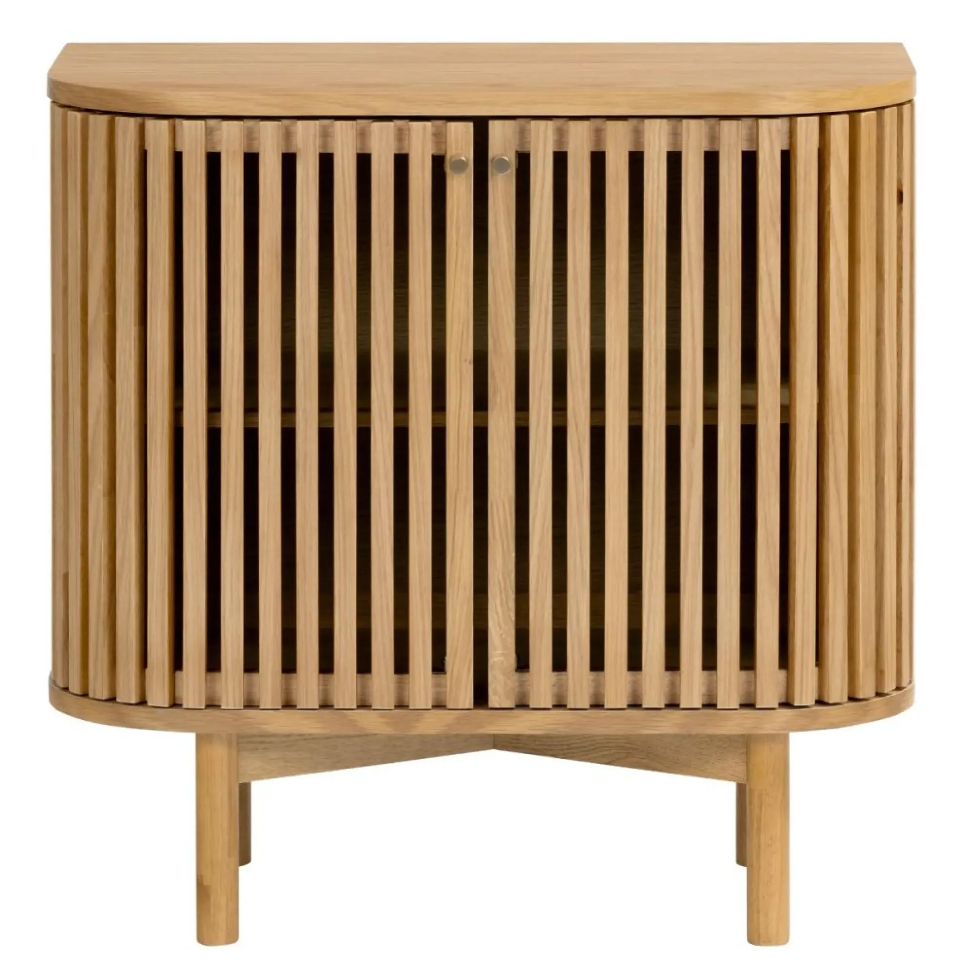 Soho Oak 2 Door Slatted Cupboard - Natural