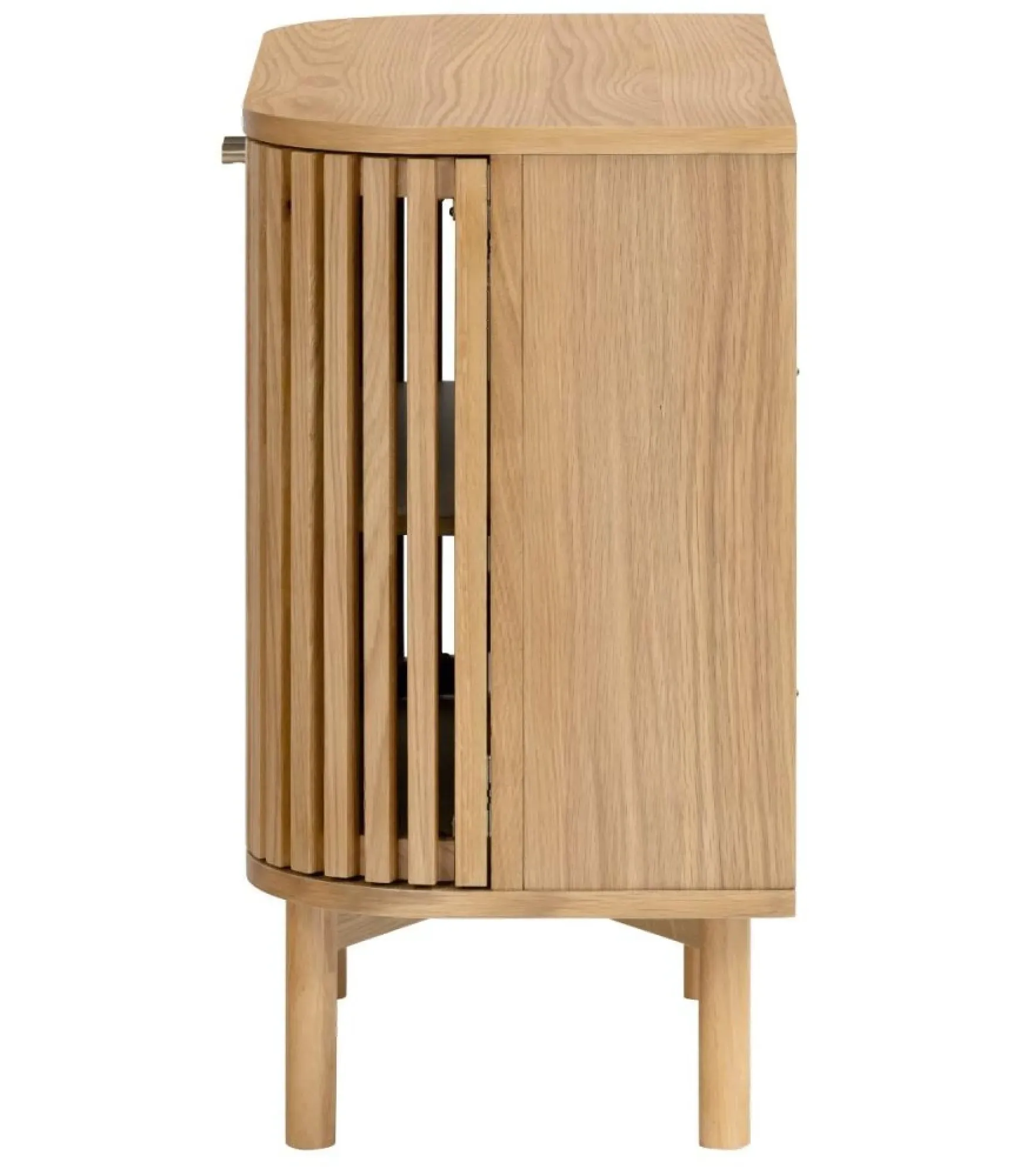 Soho Oak 2 Door Slatted Cupboard - Natural