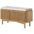 Soho Oak 2 Door Slatted Hallway Bench - Natural
