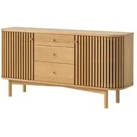 Soho Oak 2 Door Slatted Sideboard - Natural