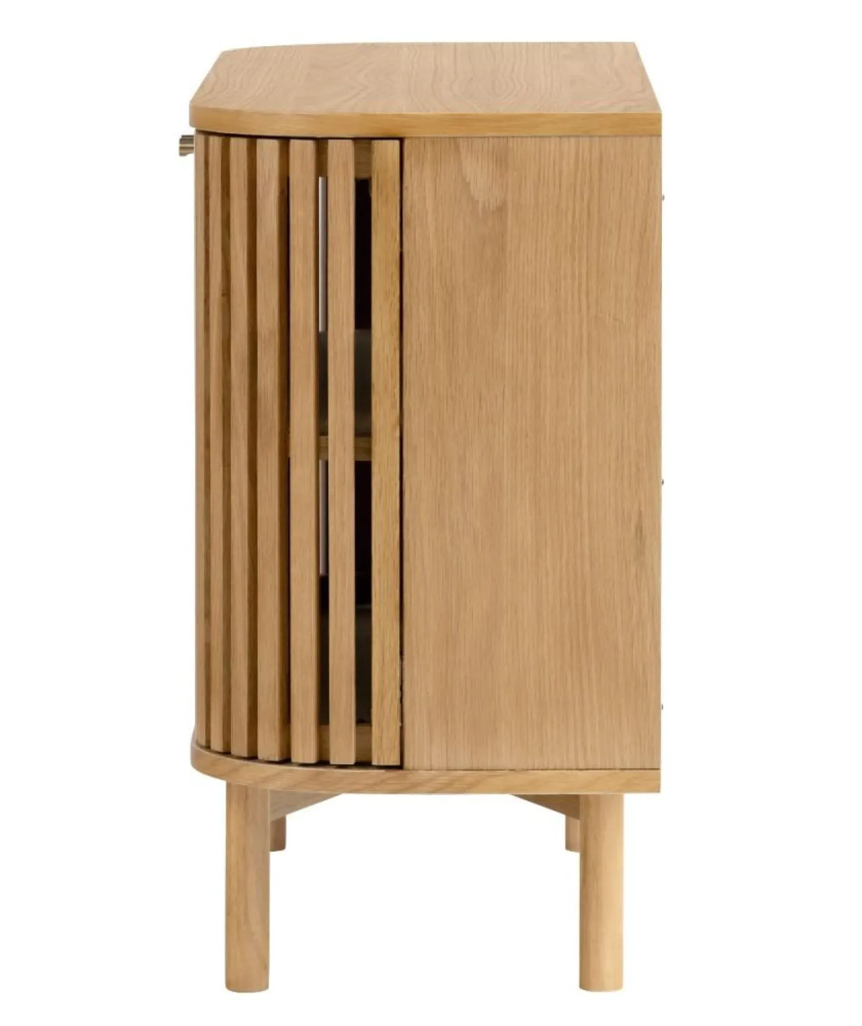 Soho Oak 2 Door Slatted Small Sideboard - Natural