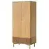 Soho Oak 2 Door Slatted Wardrobe - Natural