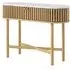 Soho Oak Oval Console Table - White, Marble