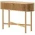 Soho Oak Oval Console Table with Storage - Natural