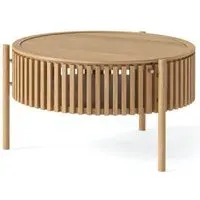 Soho Oak Round Coffee Table with Storage - Natural, Oak