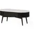 Soho Oval Coffee Table with Drawer - Black, Marble
