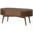 Soho Oval Coffee Table with Drawer - Dark Oak