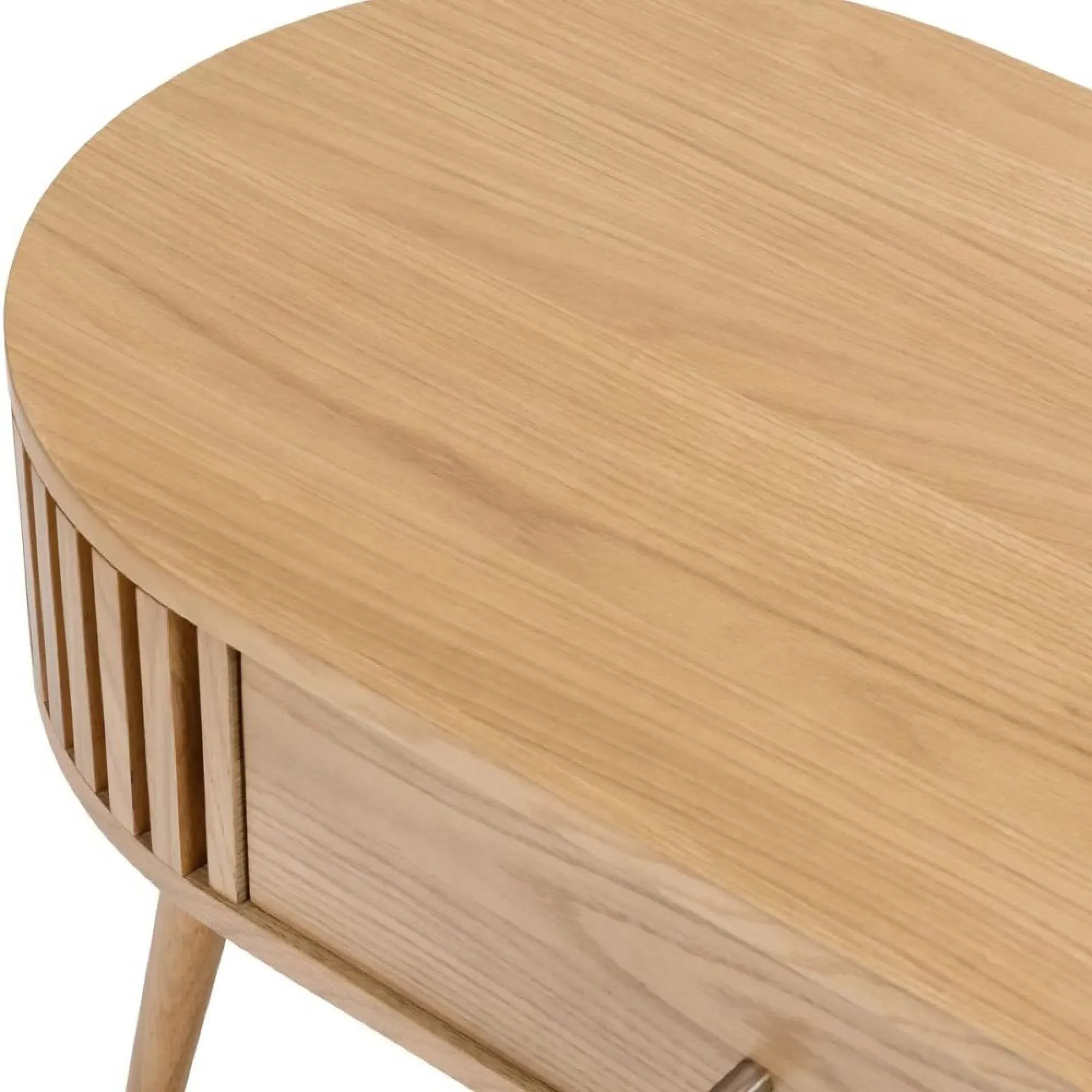 Soho Oval Coffee Table with Drawer - Natural