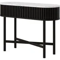 Soho Oval Console Table with Storage - Black, Marble