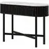 Soho Oval Console Table with Storage - Black, Marble
