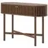 Soho Oval Console Table with Storage - Dark Brown, Oak