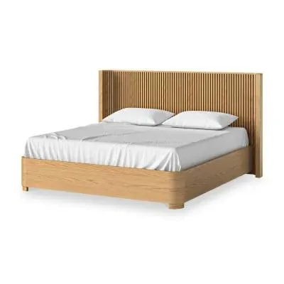 Soho Queen Size Slatted Bed Frame - Natural, Oak