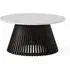 Soho Round Coffee Table with Marble Top - Black, Oak