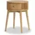 Soho Round Side Table with Drawer - Oak