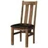 2 x Original Rustic Oak Arizona Slatted Back Dining Chair - Brown