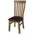 2 x Original Rustic Oak Toulouse Slatted Back Dining Chair - Brown