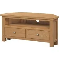 Appleby Oak 105cm Corner TV Unit - Light Oak