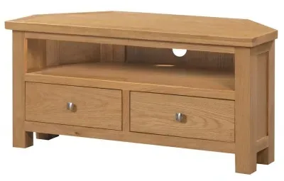 Appleby Oak 105cm Corner TV Unit - Light Oak image