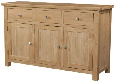 Appleby Oak 137cm 3 Door Sideboard - Light Lacquer